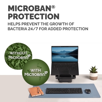 Mousepad birou Fellowes, breyta microban, albastru marin